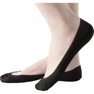 4 Pairs Women's Size 6-10 No Show Liner Socks Low Cut Cotton Nylon Non-Slip
